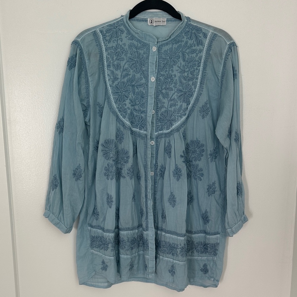 Jayshree Dalal Hand-stitched Floral Embroidered Top